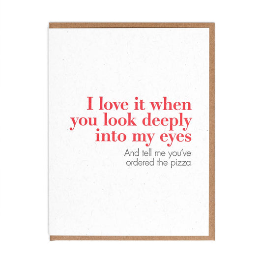 Look Deeply Pizza Card