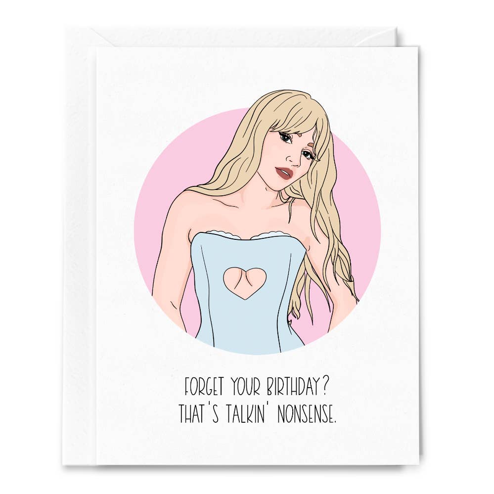 Forgot Your Birthday Talkin Nonsense Sabrina Carpenter Card