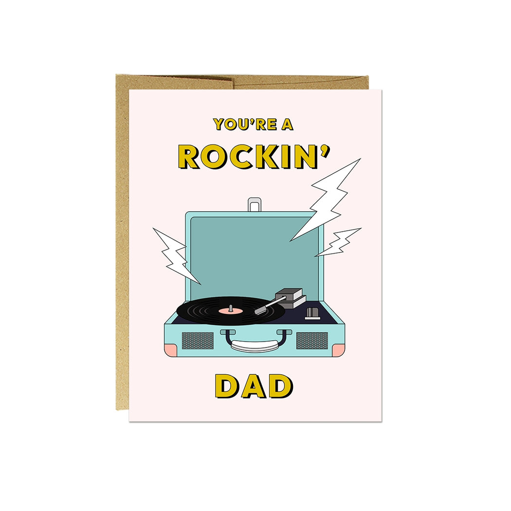 You're a Rockin Dad Records Card