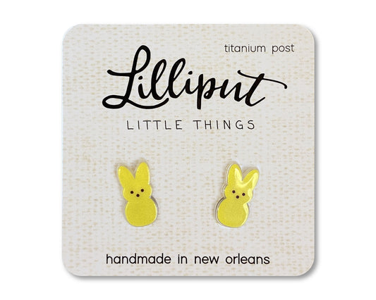 Marshmallow Peep Bunny Earrings