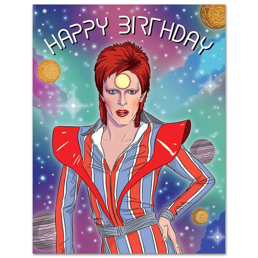 Bowie Star Birthday Card