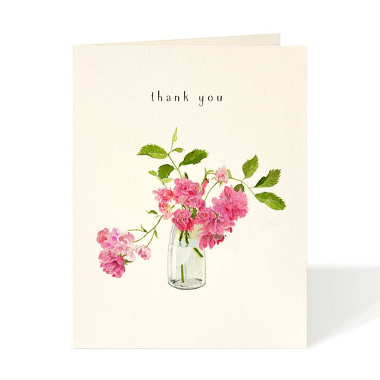 Wild Roses Thank You Card