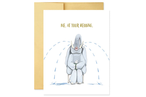 Weeping Elephant Me at Your Wedding Card
