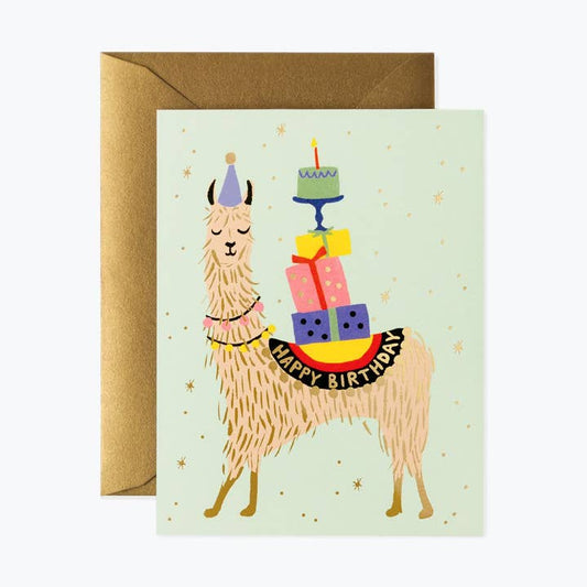Llama Birthday Card