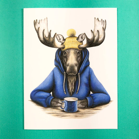 Hoodie Moose Coffee Card