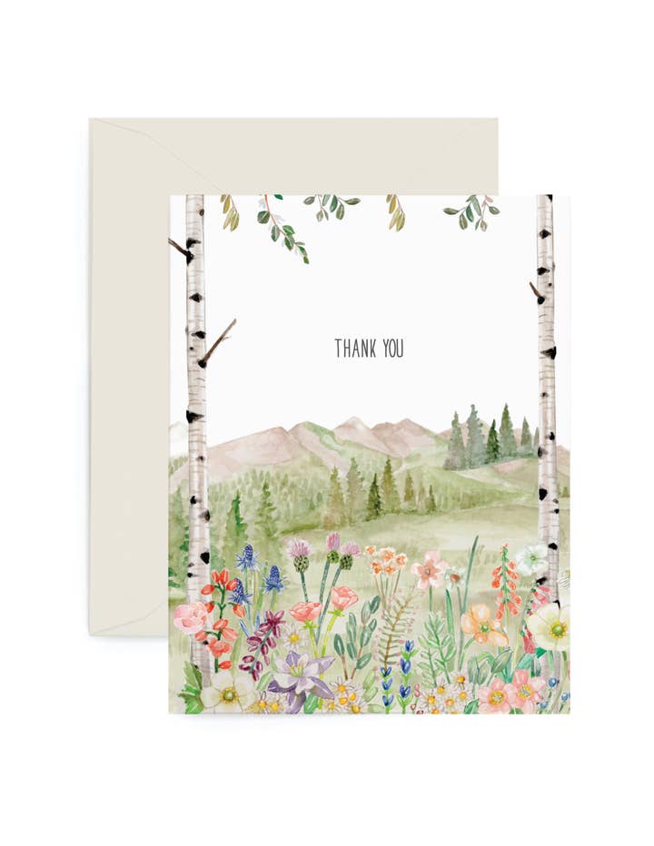 Mountain Meadow Thank You Card