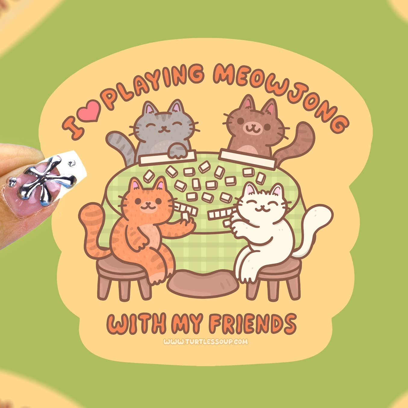Meowjong with My Friends Mahjong Sticker