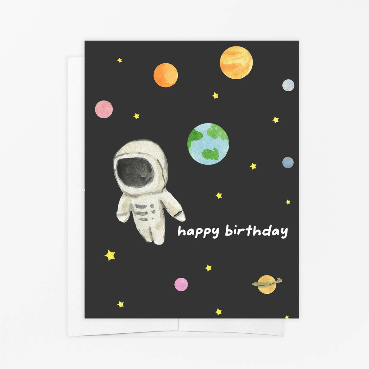 Outer Space Astronaut Birthday Card
