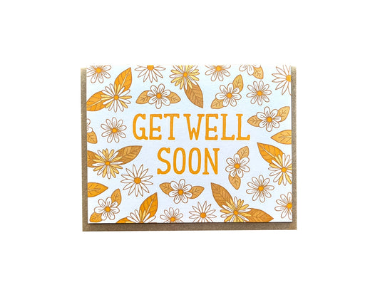 Get Well Soon Flowers Card