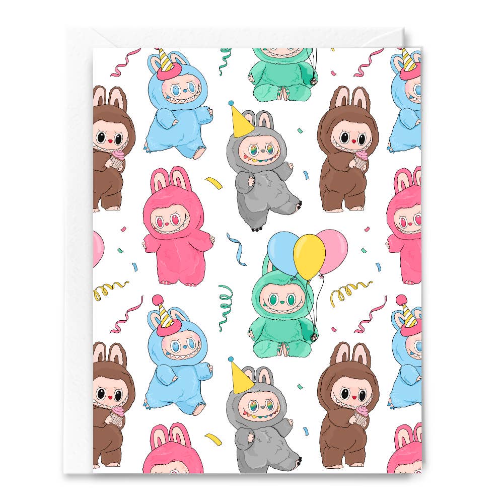 Big Into Party Energy Labubu Birthday Card