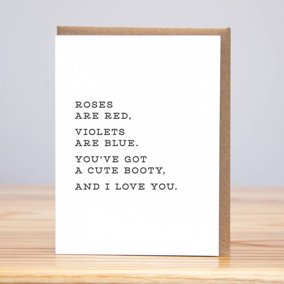 Cute Booty Love You Card