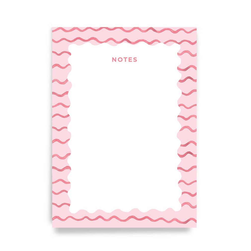 Pink Squiggle Notepad