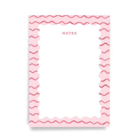 Pink Squiggle Notepad