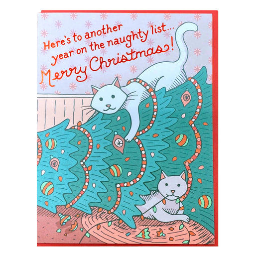 Cats Another Year Naughty List Christmas Card