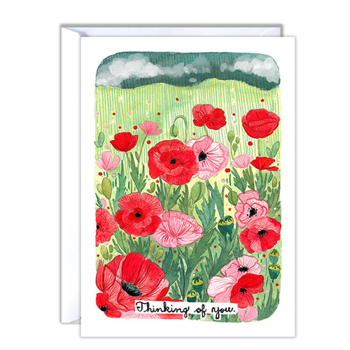 Thinking of You Poppies Flower Card