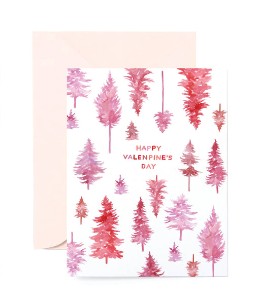 Pink Tree Valentines Day Card