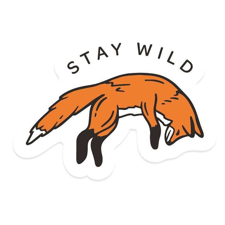 Stay Wild Fox Sticker