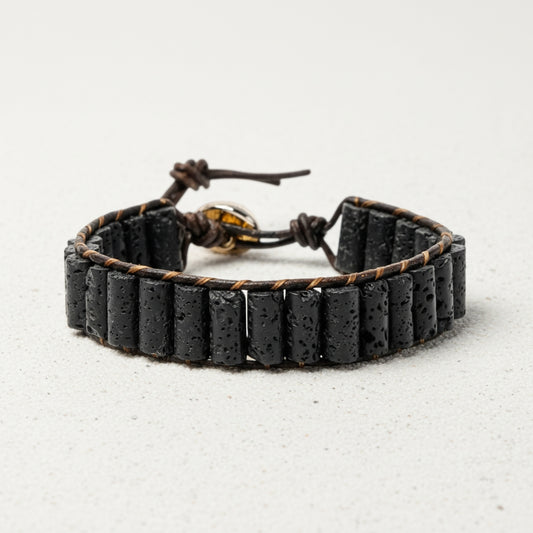 Mens Lava Stone Bracelet