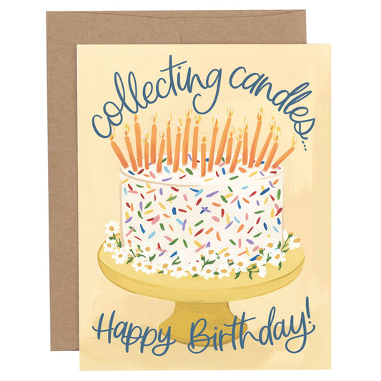 Collecting Candles Birthday Card