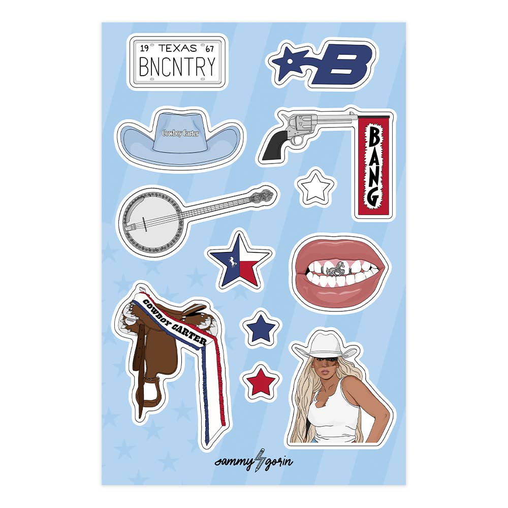 Beyonce Bey Haw Vinyl Sticker Sheet