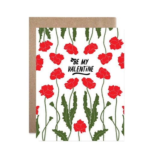 Valentine Poppies Flower Card