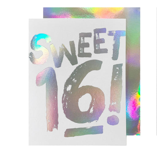 Sweet 16 Hologram Birthday Card