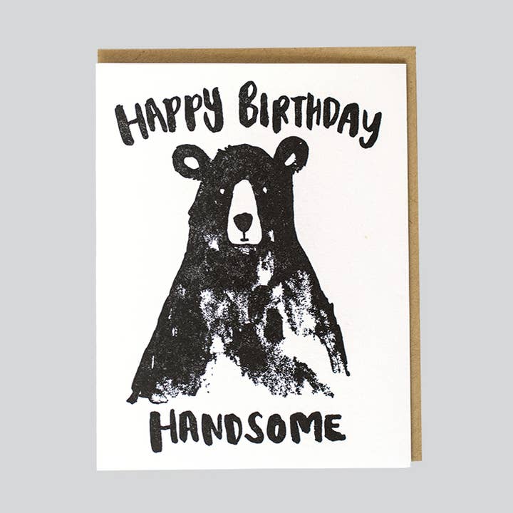 Handsome Bear Birthday Card