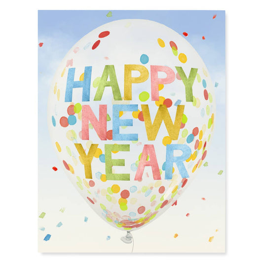 New Year Balloon Card