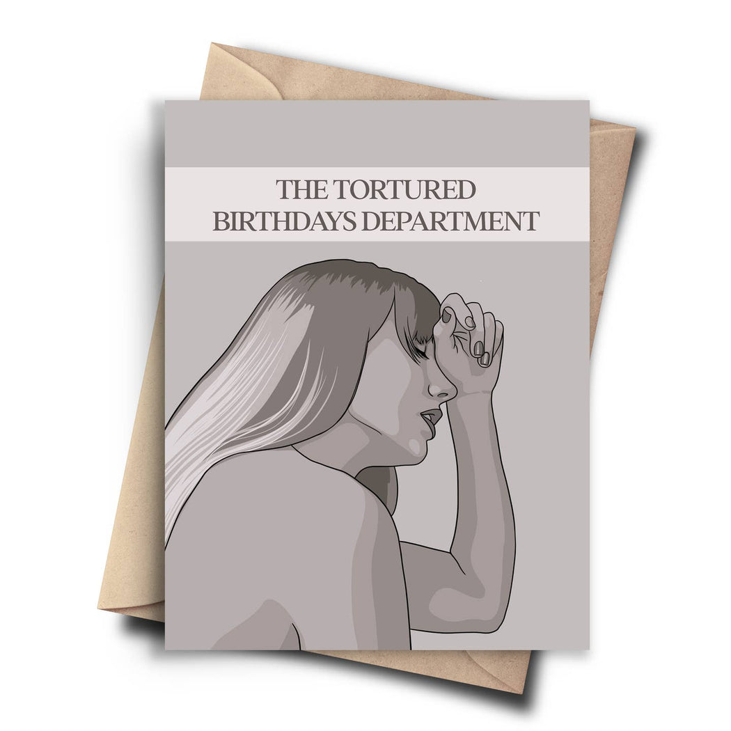 Taylor Swift Tortured Birthdays Department Card