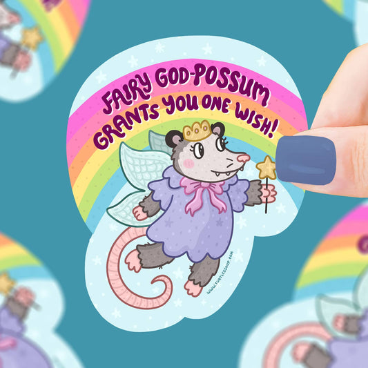 Fairy God Possum Sticker