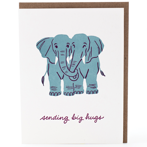 Elephant Sending Big Hugs Card