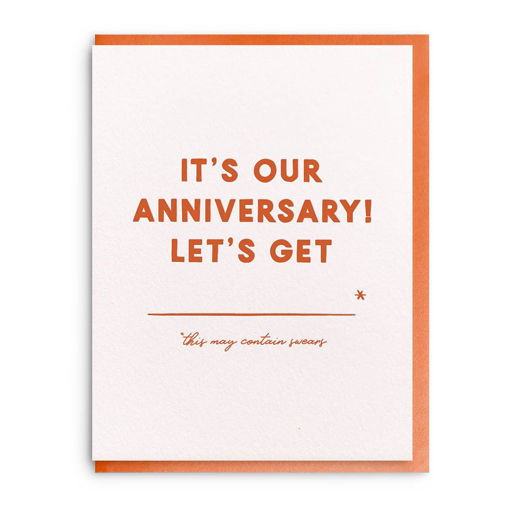 Its Our Anniversary Lets Get Swears Card