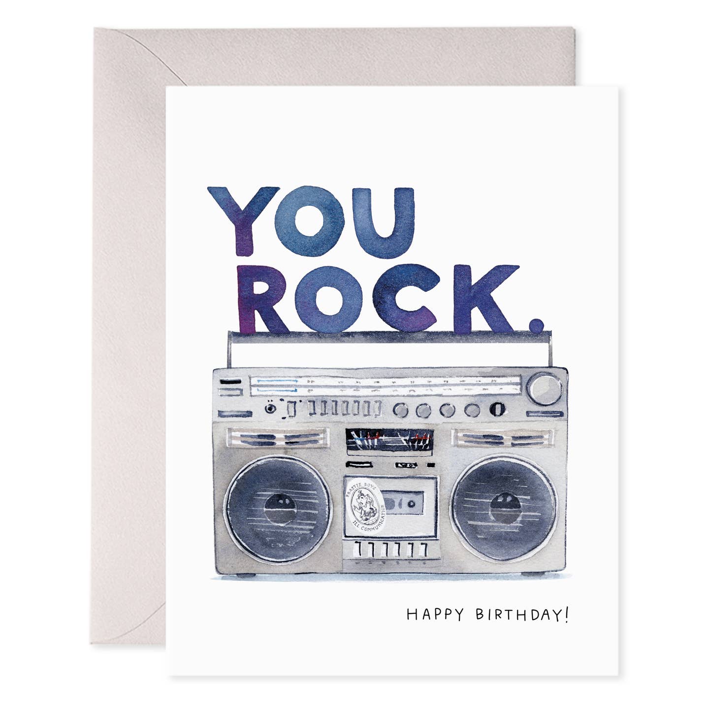 Boom Box You Rock Birthday Card