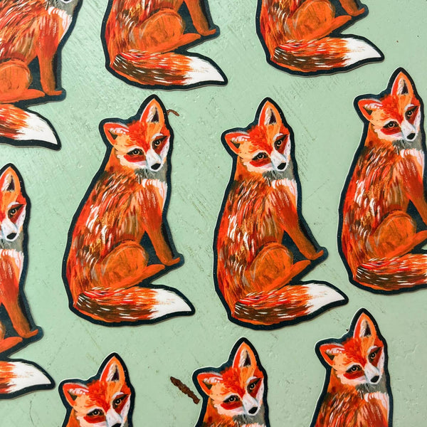 Red Fox Matte Vinyl Sticker