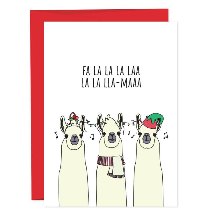 Fa La La Llamas Holiday Card