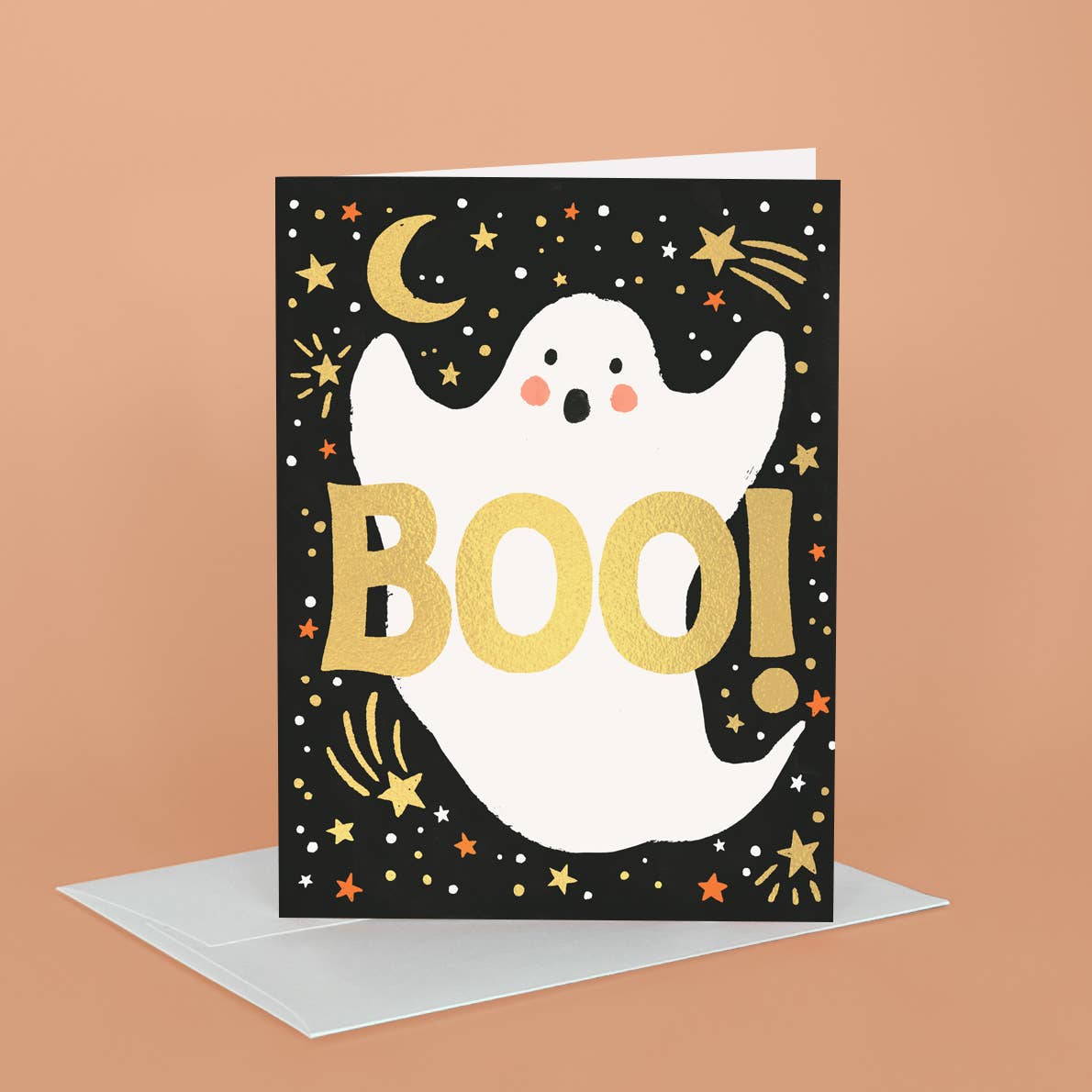 Boo! Starry Sky Ghost Card