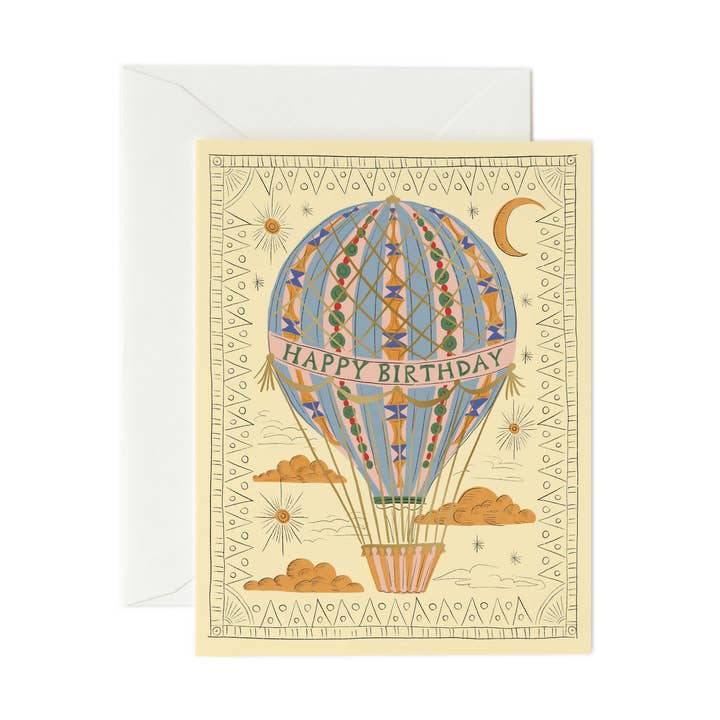Hot Air Balloon Birthday Card