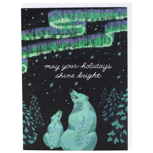 Aurora Bears May Your Holidays Shine Bright Card