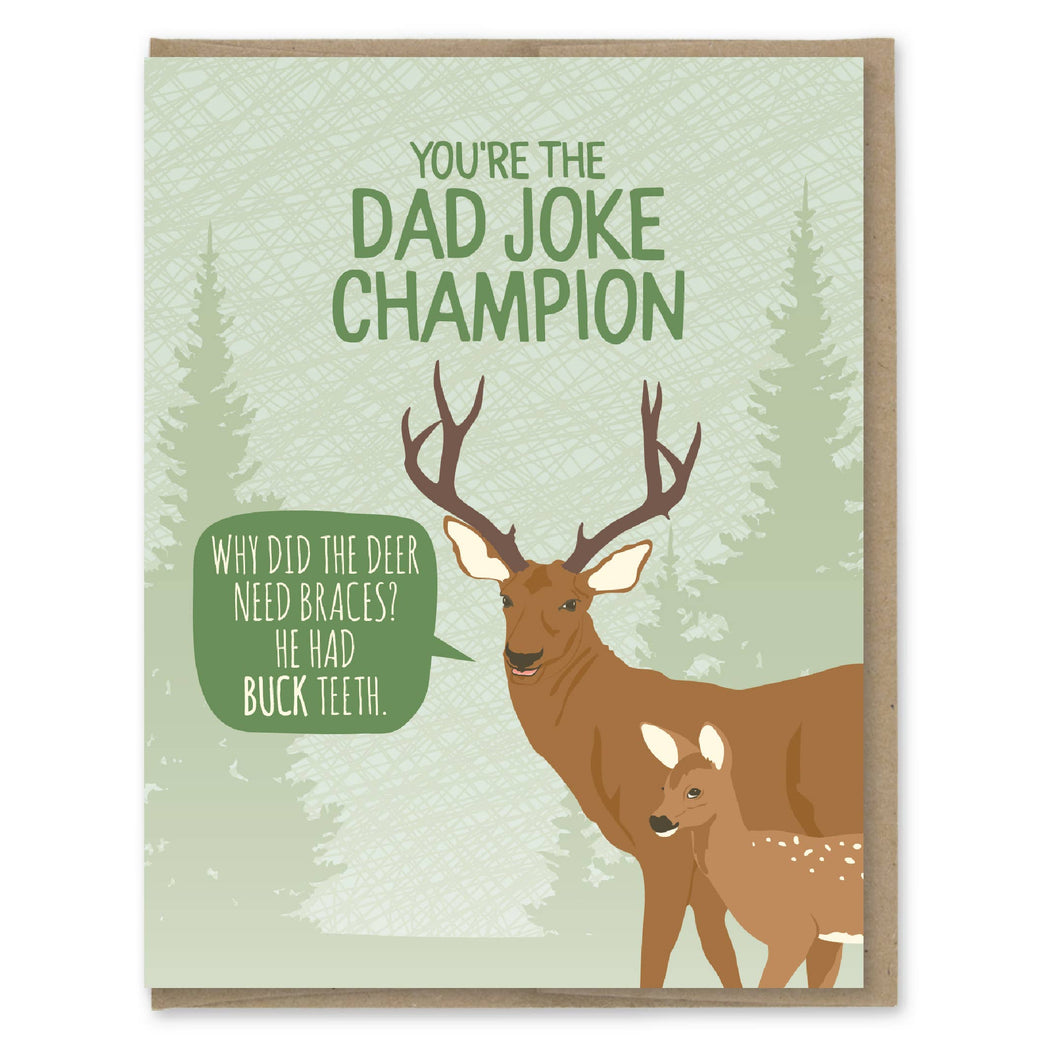 Dad Joke Champion Deer Card
