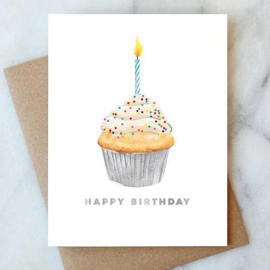 Cupcake Happy Birthday Card