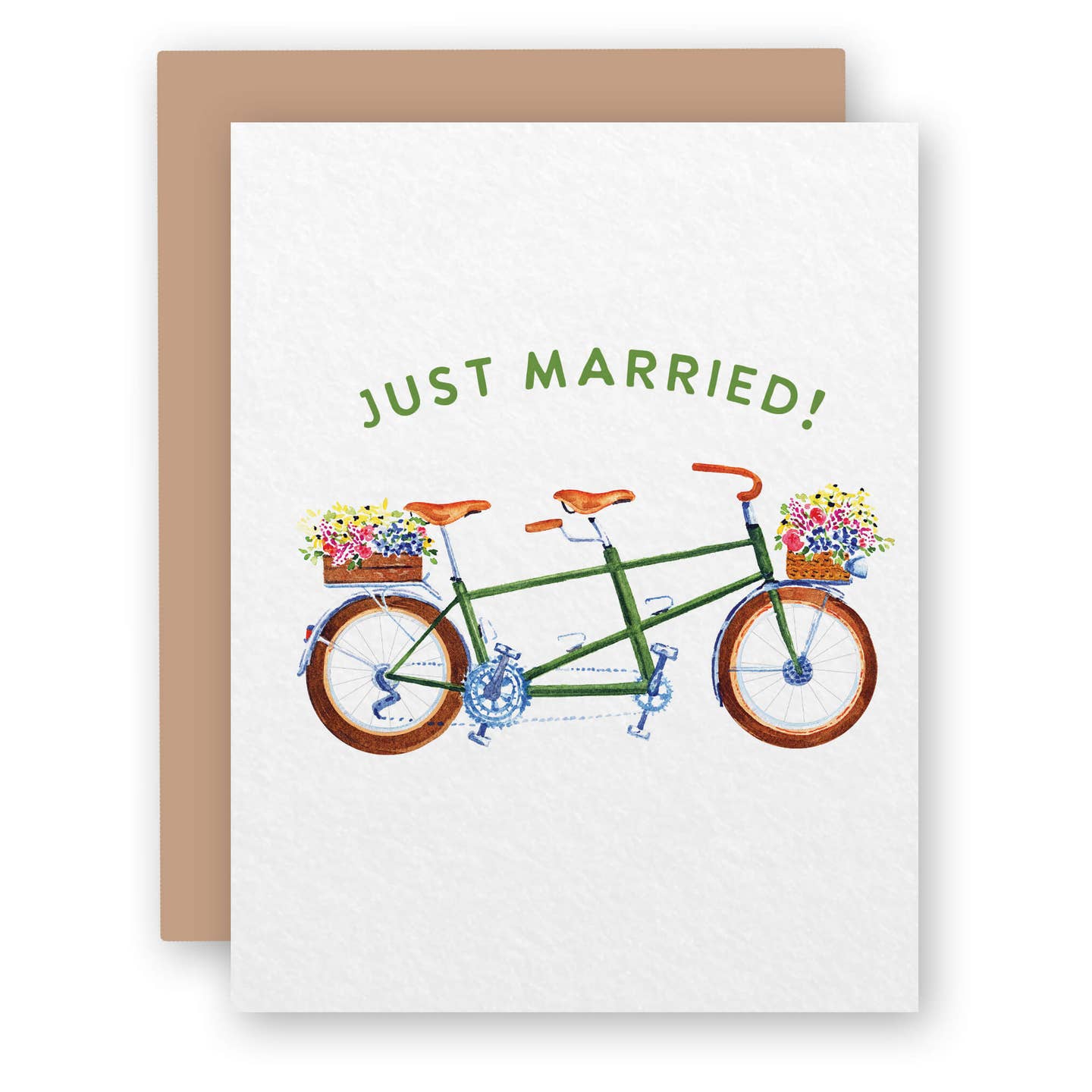 Just Married Tandem Bike Card