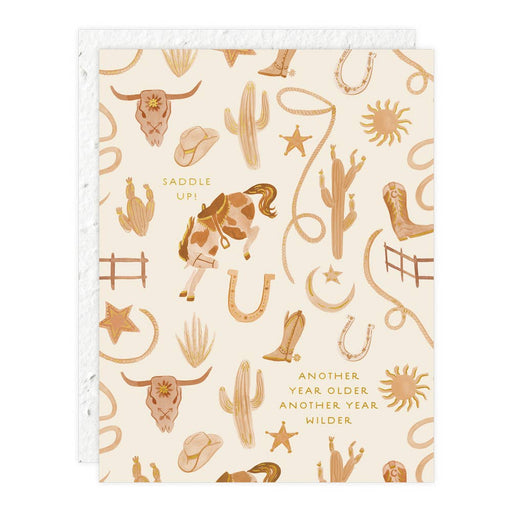 Saddle Up Older Wilder Birthday Card