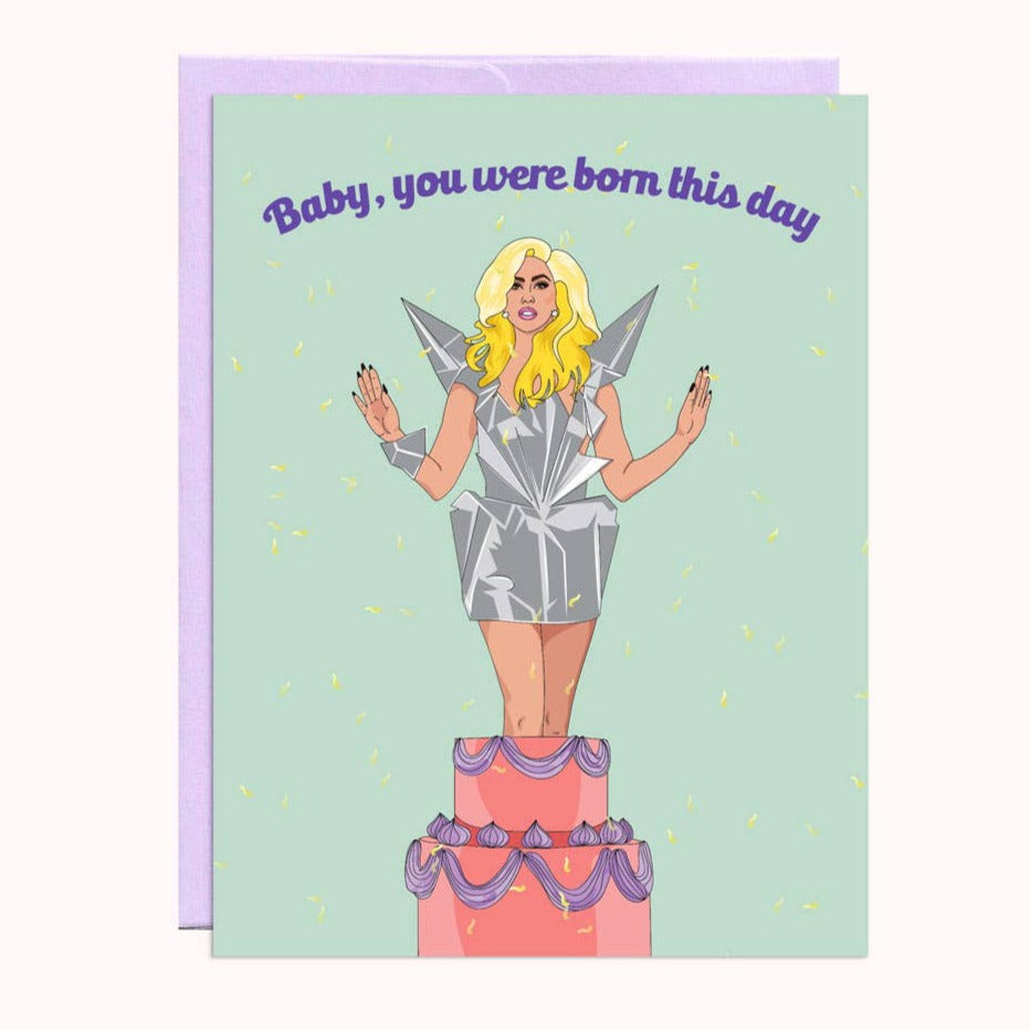 Born This Day Lady Gaga Birthday Card
