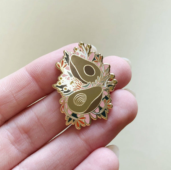 Avocado Halves Enamel Pin