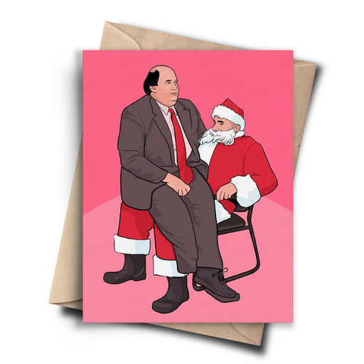 Kevin Santa Lap Office Christmas Card