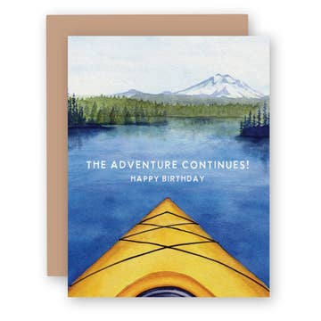 Kayak Adventure Continues Happy Birthday Card