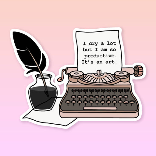 Taylor Swift Typewriter Poets Cry But Productive Vinyl Sticker