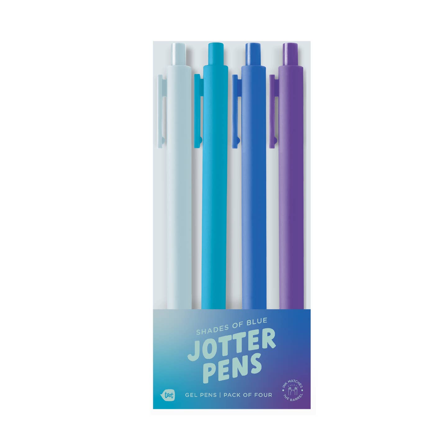 Gradient Blues Jotter Click Pen - 4 pack