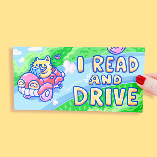 I Read and Drive Bumper Sticker