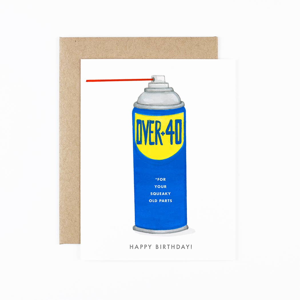 Squeaky Parts WD40 Birthday Card